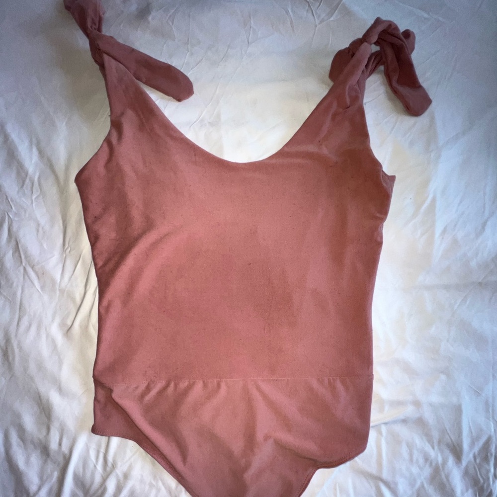 Lulas Pink Tie Bodysuit- Large